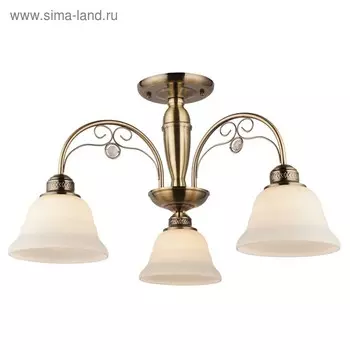 Люстра KL.3042-3-S AB, 3x60Вт Е27, цвет бронза