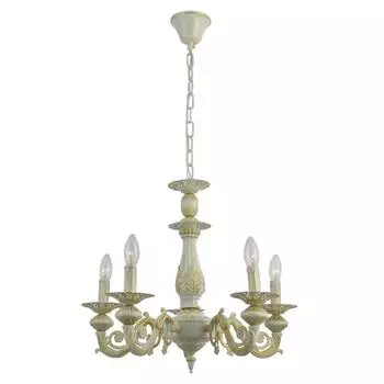 Люстра KL.77433-5-P WG, 5x60Вт E14, цвет белый