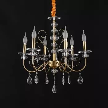 Люстра классическая с хрусталем ЭкономСвет, размер 57x57x98 см, E14