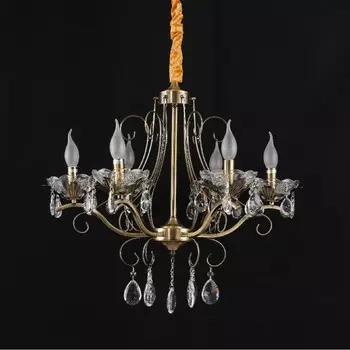 Люстра классическая с хрусталем ЭкономСвет, размер 63x63x82 см, E14