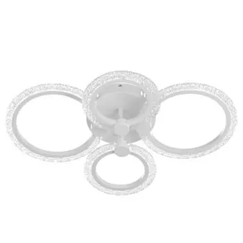 Люстра «Кольца», LED 80 Вт, белый, 2700-6400к, 604514