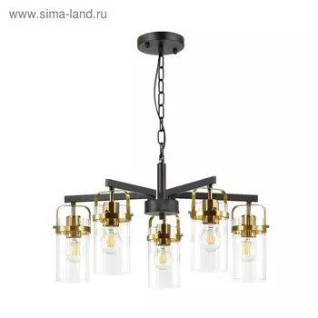 Люстра Kovis, 5x60Вт E27, цвет чёрный