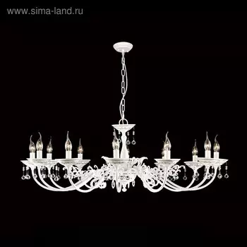 Люстра "Кремона" 12x60Вт E14 белый 106x40x27см