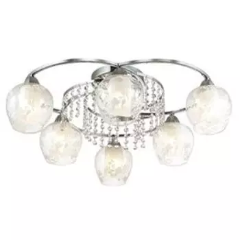 Люстра KRISTALIN E14 6х60W 220V хром/стекло/хрусталь