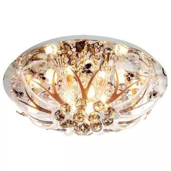 Люстра круглая, размер 60x60x25 см, E14