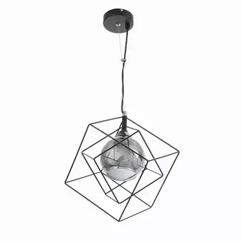 Люстра «Куб в кубе», 160 Вт Е27, чёрный, 353540(100) см