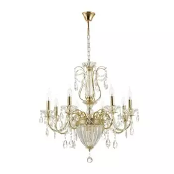 Люстра Kuvia, 8x40Вт E14, цвет золото