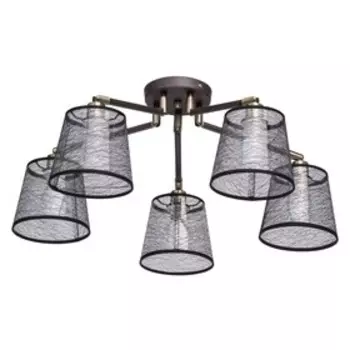 Люстра "Лацио", 5x60Вт E14, цвет латунь, коричневый