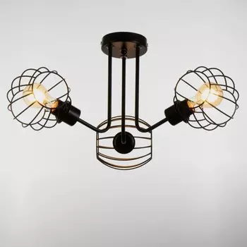 Люстра Светогор "Лайт" 3х60Вт черный 62х62х28см