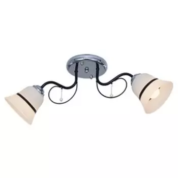 Люстра "Ланди" 2x60Вт E27 хром-черный 61х15х21см.