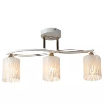 Люстра ГАЛЛОП "Ландри" 3x60Вт Е27 белый-золото 30x55x55 см.