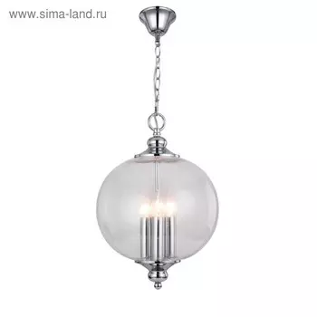 Светильник подвесной St Luce. SL362.103.03. Lateria. 3х60 Вт, E14, 30,5х30,5х43 см, цвет хром