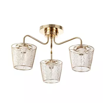 Люстра "Лаура" 3x60Вт E27 золото 54х54х29 см.