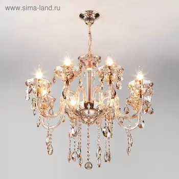 Люстра Lecce, 8x60Вт E14, цвет золото