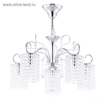 Люстра Leona 5x40Вт E14 никель