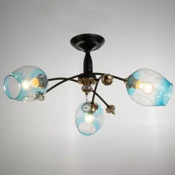 Люстра "Лета" 3х60Вт Е27 черный/золото