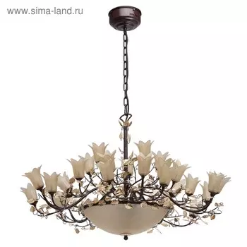 Люстра "Летиция", 30x10Вт+3x60Вт G4+LED, золото