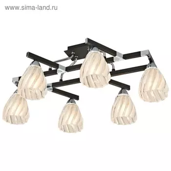 Люстра «Летиция», 6x40Вт E14, хром, венге 66x44x28 см