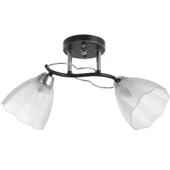 Люстра "Лида" 2х60Вт Е27 черный/хром 45х16х24см