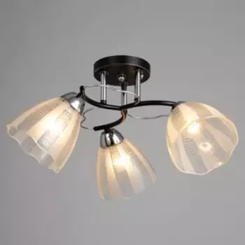 Люстра "Лида" 3х60Вт Е27 черный 47х47х24см