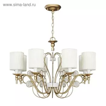 Люстра Lietta, 8x40Вт E14, цвет латунь