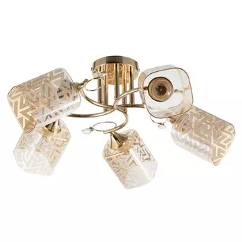 Люстра "Лина" 5х60Вт Е27 золото 56х56х26 SVK