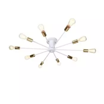 Люстра "Линии" 10х60Вт Е27 белый 100х100х20см