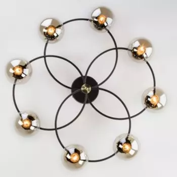 Люстра Link, 8x60Вт E14, цвет чёрный