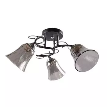 Люстра "Лиза" 3х60Вт Е27 черный/хром 49х49х24см