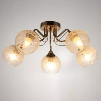 Люстра ГАЛЛОП "Лона" 5х60Вт Е27 золото