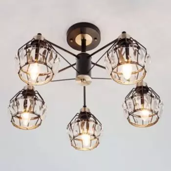 Люстра Lord 5x60Вт E14, чёрный 61x61x36 см