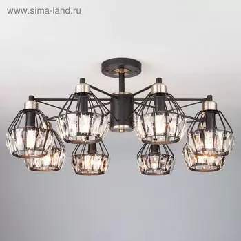 Люстра Lord 8x60Вт E14 чёрный 76x76x36см
