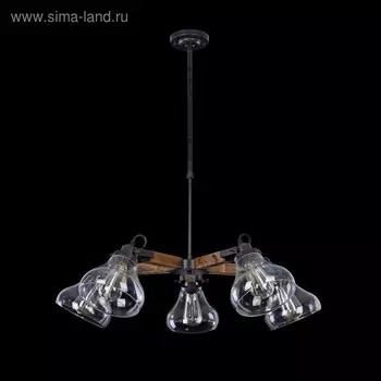 Люстра Lorenza 5x60Вт E27, чёрный 72x72x120 см