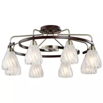 Люстра "Лоренза" 8x40Вт E14 бронза, орех 62x62x29,2см