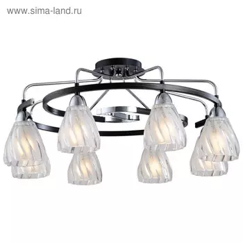 Люстра "Лоренза" 8x40Вт E14 хром, венге 62x62x29,2см