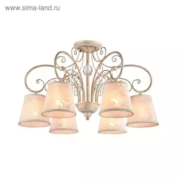 Люстра Lorette 6x40Вт E14 белое золото