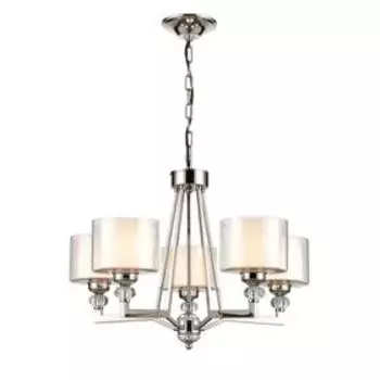 Люстра Lotus, 5x60Вт E27 , цвет хром