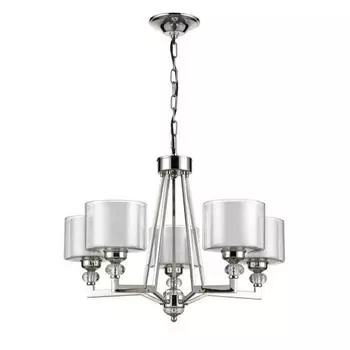 Люстра Lotus, 5x60Вт E27 , цвет хром
