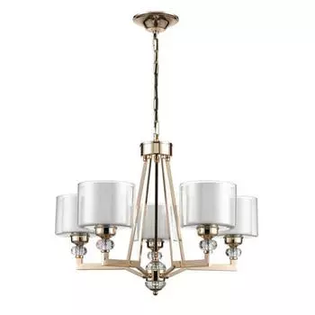 Люстра Lotus, 5x60Вт E27 , цвет золото