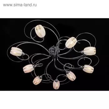 Люстра Luara 9x40Вт Е14, хром 78x78x23 см