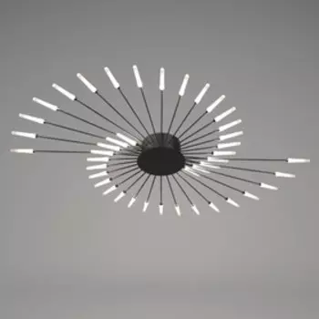 Люстра "Лучи" 42хLED 84Вт 4000К черный 128х9 см