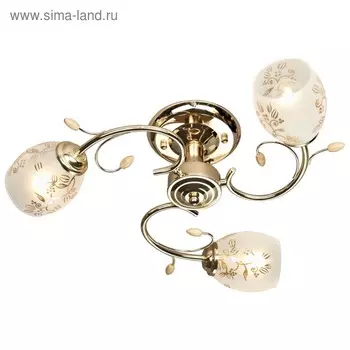 Люстра «Луиза», 3x40Вт E14, золото 52x52x15 см