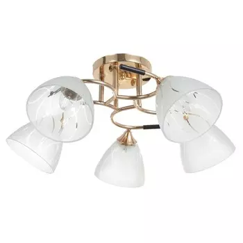 Люстра "Луиза" 5х60Вт Е27 золото 55х55х24см