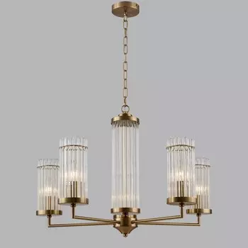 Люстра Lumion. Ellow, 5х40Вт, E14, 660-880х620х620 мм, цвет латунь