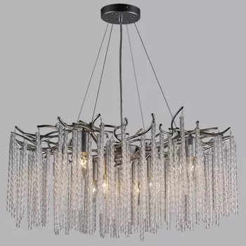 Люстра Lumion. Miss, 8х40Вт, E14, 400-1300х680х680 мм, цвет серебристый