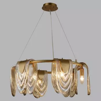 Люстра Lumion. Ochre, 6х40Вт, E14, 400-1300х660х660 мм, цвет латунь