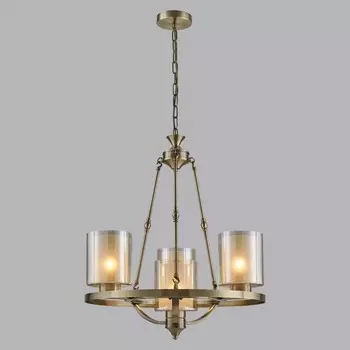 Люстра Lumion. Riverly, 4х60Вт, E27, 280х555х555 мм, цвет античная латунь