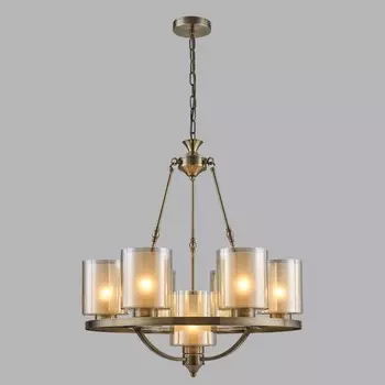 Люстра Lumion. Riverly, 7х60Вт, E27, 280х615х610 мм, цвет античная латунь