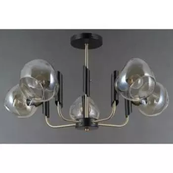 Люстра LV 9365/5 Гамбия, 5х40Вт Е14, цвет чёрный, бронза