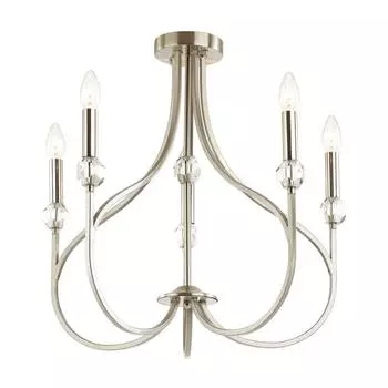 Люстра MACKENZIE, E14 5x60Вт, цвет никель